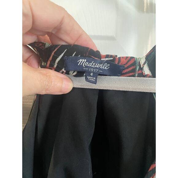 Madewell Silk Island Dress in Jungle Leaf Print Size 4 - Picture 5 of 12